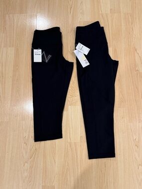 Bundle of 2 NWT Z by Zella Black Capri High Rise Stretch Exercise Leggings Small